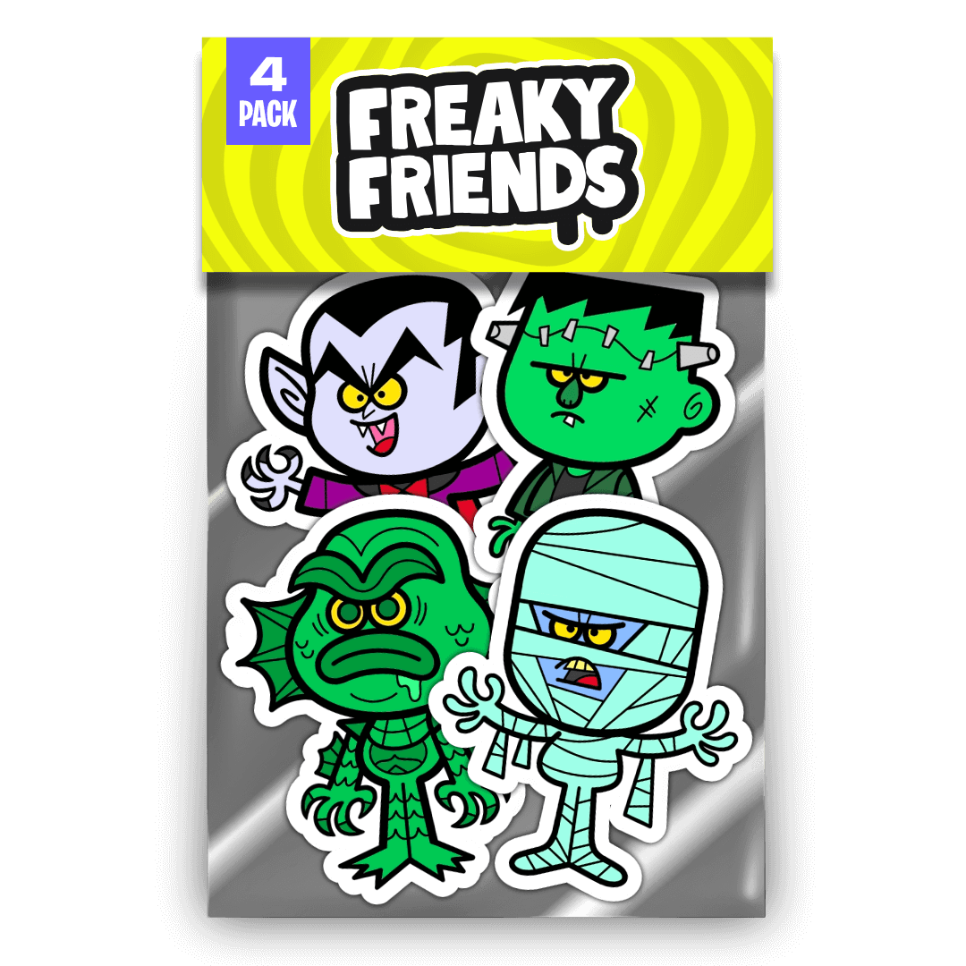 Freaky Friends Sticker Pack. Set #2 - Classic Monsters Freaky Friends Sticker Pack. Set #2 - Classic MonstersArt of Sidky Logo