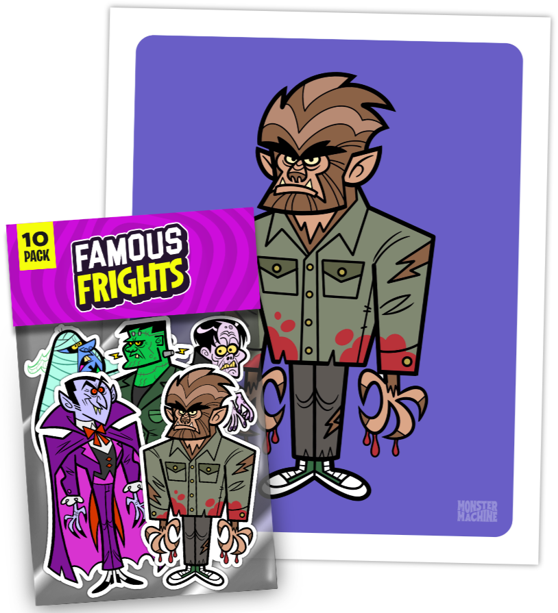 Freaky Friends Sticker Pack. Set #2 - Classic Monsters Freaky Friends Sticker Pack. Set #2 - Classic Monsters